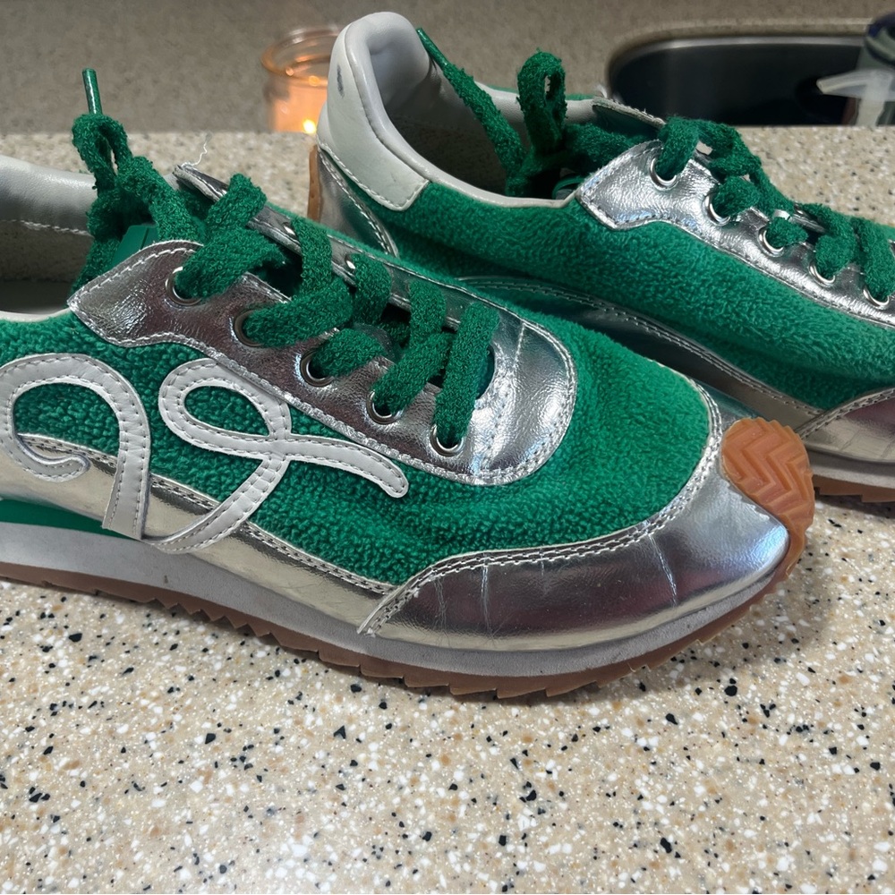 Green and Silver VINTAGE HAVANA Sneakers